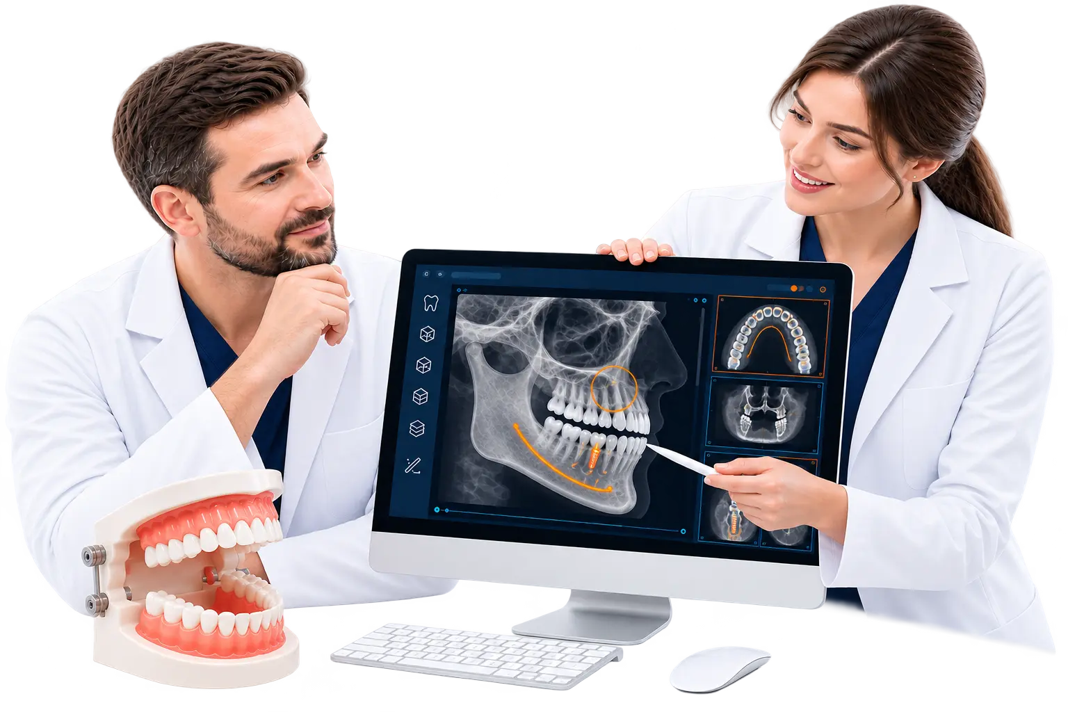 Диагностика зубов с использованием ИИ Diagnocat в Мытищах